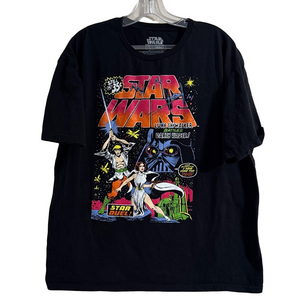 Star Wars Luke battles Darth Vader retro comic cover t shirt size Xl